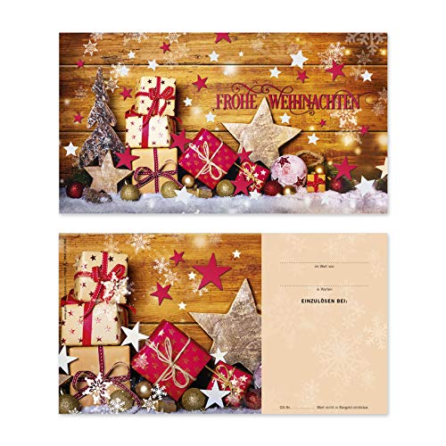 GESCHENKGUTSCHEINcom 100 Stk. Geschenkgutscheine Blanko-Vordrucke für Firmen. Gutscheine für Weihnachten. X1296 von GESCHENKGUTSCHEINcom by POS-HAUER