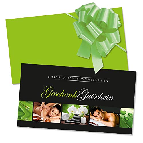 GESCHENKGUTSCHEINcom by POS-HAUER. Gutschein-Set. 25x Gutschein + Kuvert + Schleife. Für Kosmetikstudios Massageinstitute Kosmetik, blanko zum selber Ausfüllen. von GESCHENKGUTSCHEINcom by POS-HAUER