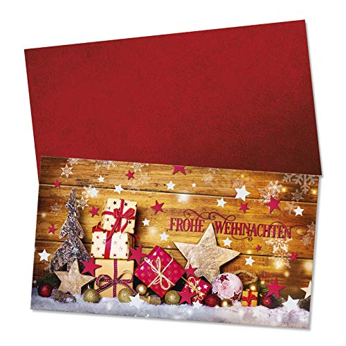 GESCHENKGUTSCHEINcom 50 Stk. Geschenkgutscheine mit Kuvert. Blanko-Gutscheine für Weihnachten für Firmen. X1296 von GESCHENKGUTSCHEINcom by POS-HAUER