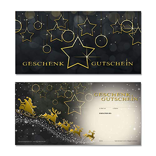 GESCHENKGUTSCHEINcom Geschenkgutscheine für DIN-Lang Kuverts (100 Stk.) für Weihnachten. X9273 von GESCHENKGUTSCHEINcom by POS-HAUER