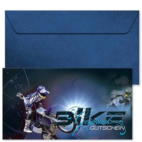 GESCHENKGUTSCHEINcom. 10 Formulare zum Erstellen eigener Gutscheine + Brief-Umschlag, für Radsportartikel Bikes Fahrräder Biker. SP12241-10-V1 von GESCHENKGUTSCHEINcom by POS-HAUER