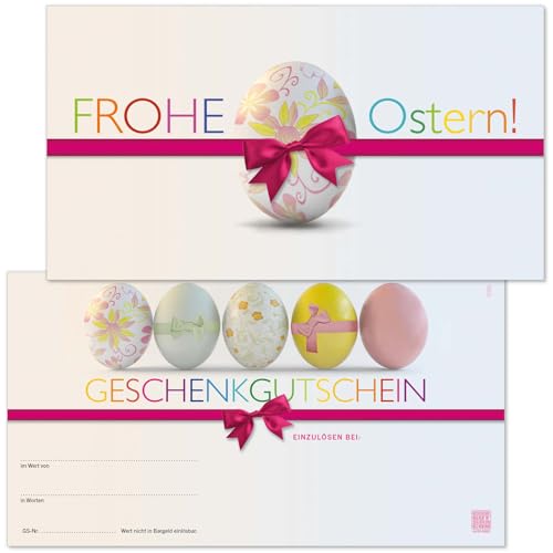 GESCHENKGUTSCHEINcom. 25 Formulare zum Erstellen eigener Gutscheine für Ostern Osterfest Ostermotiv Einzelhandel. U1206-25-V1 von GESCHENKGUTSCHEINcom by POS-HAUER