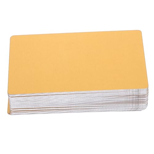GETAJGHSD 100 Stück Metall Visitenkartenrohlinge, Aluminium Visitenkarten, Namensschilder, Kartenherstellung, Gravierte Karten, DIY Visitenkartengravur, Visitenkartenrohlinge, Glatte Blanko von GETAJGHSD