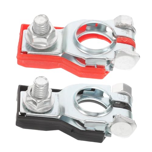 GETAJGHSD 2 Stück Autobatterie Stapelkopf Autobatterieklemmen Clips Batterieladegerät Clip Autobatterieklemme Batterieanschlüsse Batterieladegerät Klemmen Autobatterieclip Minuspol Der von GETAJGHSD