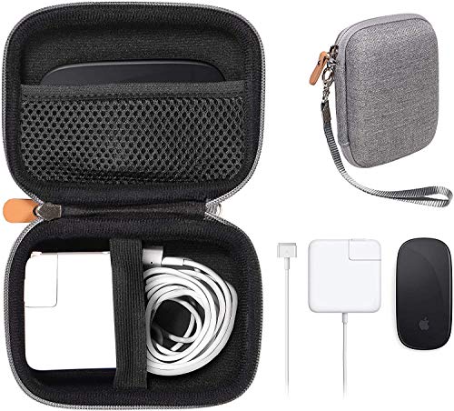 GETGEAR Zubehörtasche für MacBook Magsafe/Magsafe 2 Ladeadapter, Magic Mouse 1, 2 und USB-Hub, Mini All-in-One Carry Solution (Roségold) (Tweed Gray) von GETGEAR