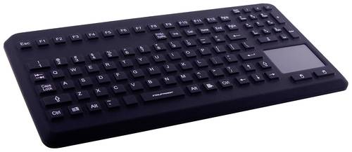 GETT TKG-104-TOUCH-IP68-VESA-BLACK-USB-DE Kabelgebunden Tastatur Deutsch, QWERTZ Schwarz IP68 Wasser von GETT