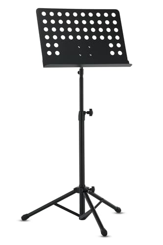 BSX 900750 Orchesterpult (Höhe 68 x 118 cm, Pultplatte 48,5 x 34 cm) schwarz von GEWA
