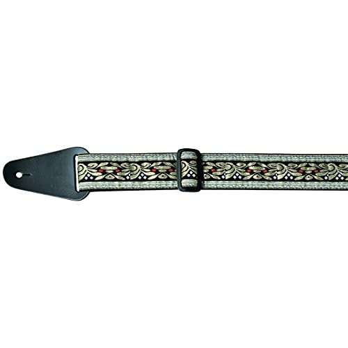 Fire & Stone 531023 Folklore-Edition Jacquard Gitarrengurt (50mm breit) hell-schwarz-gold von GEWA