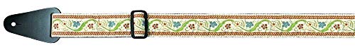 Fire & Stone 531024 Folklore-Edition Jacquard hell-Blumen Gitarrengurt (50mm breit) von GEWA