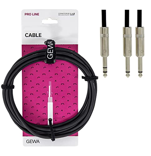 GEWA Insertkabel Pro Line 1,5m, schwarz, REAN Stecker, 1x 6,3 mm Stereoklinke - 2x 6,3 mm Monoklinke, 190720 GEWA Insertkabel Pro Line 1,5m, schwarz, REAN Stecker, 1x 6,3 mm Stereoklinke - 2x 6,3 mm Monoklinke, 190720 von GEWA