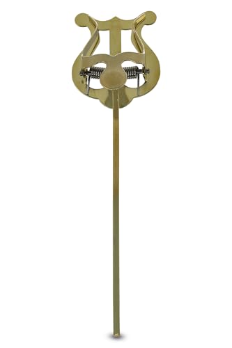 GEWA Marschnotenhalter - Messing - Kleine Lyra - 1 Drücker - Stiellänge 14 cm von GEWA