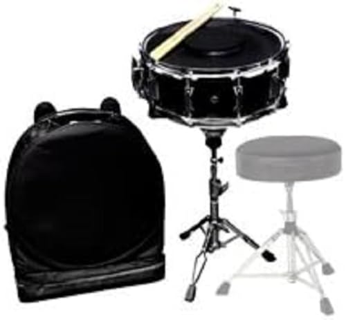 GEWA Snaredrum Starter Set 14x5,5" EINFACH ausziehbar, Pappelkessel schwarz foliert, inkl. Rucksacktasche, Gummimatte, 1 Paar Stöcke - PS801192 - ***NEU*** von GEWA