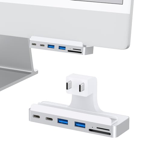 6-in-1 USB C Hub für iMac 24 Zoll (M1/M3), Multiport-Adapter Mit Type-C 10Gbps, SD/TF-Kartenleser - Kompatibel Mit 2021/2023 iMac | Zubehör von GEWOKLIY