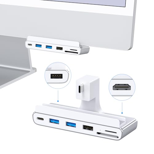 GEWOKLIY 8-in-1 iMac-USB-Adapter mit HDMI 4K @ 60 Hz, USB 3.0 5 Gbit/s, SD/TF-Kartenleser, USB-C-Dock für iMac 61 cm (24 Zoll) M1/M3/M4 GEWOKLIY 8-in-1 iMac-USB-Adapter mit HDMI 4K @ 60 Hz, USB 3.0 5 Gbit/s, SD/TF-Kartenleser, USB-C-Dock für iMac 61 cm (24 Zoll) M1/M3/M4 von GEWOKLIY