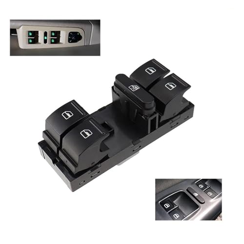 Auto Fensterschalter 1Z0959858B Elektrischer Fensterheber-Hauptschalter Steuertastenkonsole Für Skoda Für Fabia Für Octavia Für Superb Für Yeti 1ZD959856 Fensterheber Taste(Type D) von GFDJDF