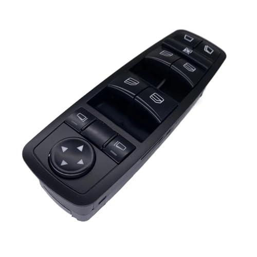 Auto Fensterschalter 2518300390 Fensterspiegel-Steuerschalter-Reglerknopf für Mercedes für Benz für GL R für Klasse für ML350 für W251 für X164 für GL450 für R350 Fensterheber Taste(Schwarz) von GFDJDF