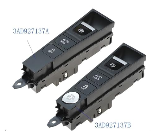 Auto Fensterschalter Motor Start Stop Parkplatz Handbremse Schalter Taste für Passat für B7 für Passat für CC 3AD927137A 3AD927137B Automotive Teile Fensterheber Taste(Without engine) von GFDJDF