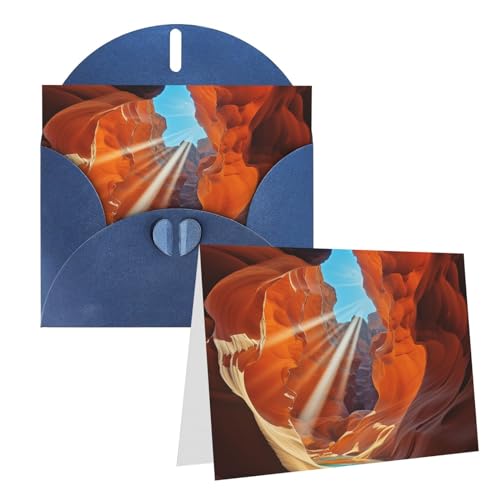 GFLFMXZW Grußkarten mit Antilopen-Canyon-Druck, blanko, mit Umschlägen, Dankeskarten, Happy Birthday Karten für alle Anlässe, Grußkarte, 10,2 x 15,2 cm GFLFMXZW Grußkarten mit Antilopen-Canyon-Druck, blanko, mit Umschlägen, Dankeskarten, Happy Birthday Karten für alle Anlässe, Grußkarte, 10,2 x 15,2 cm von GFLFMXZW