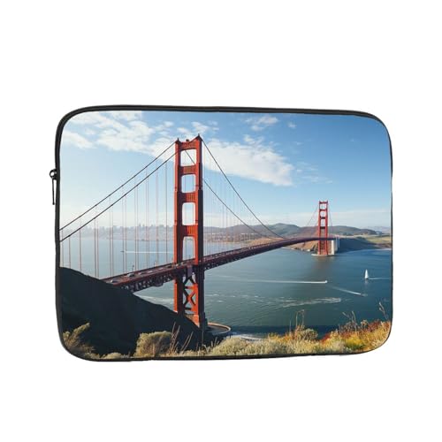 San Francisco Golden Gate Bridge Laptop Hülle Laptop Sleeve Tasche Tragbare Laptoptasche Stoßfest Schutz Computertasche 17 Zoll von GFLFMXZW