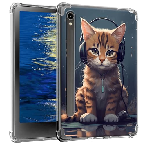 GFRGTFHYT Klare Hülle für Samsung Galaxy Tab S9 11 Zoll 2023 Slim Leicht Weich TPU Transparent Silikon Back Cover Shell Stoßfest Schutzhülle Tablet Hülle für Galaxy Tab S9 11 Zoll Katze mit Kopfhörer GFRGTFHYT Klare Hülle für Samsung Galaxy Tab S9 11 Zoll 2023 Slim Leicht Weich TPU Transparent Silikon Back Cover Shell Stoßfest Schutzhülle Tablet Hülle für Galaxy Tab S9 11 Zoll Katze mit Kopfhörer von GFRGTFHYT