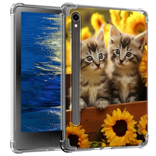 GFRGTFHYT Klare Hülle für Samsung Galaxy Tab S9 FE 10,9 Zoll Slim Lightweight Soft TPU Transparent Silikon Back Cover Stoßfest Schutzhülle Tablet Hülle für Galaxy Tab S9 FE, Sonnenblume Katze GFRGTFHYT Klare Hülle für Samsung Galaxy Tab S9 FE 10,9 Zoll Slim Lightweight Soft TPU Transparent Silikon Back Cover Stoßfest Schutzhülle Tablet Hülle für Galaxy Tab S9 FE, Sonnenblume Katze von GFRGTFHYT