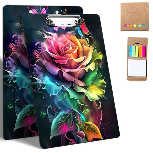 GFRGTFHYT Kunststoff-Klemmbretter, 22,9 x 32,5 cm, niedliches Klemmbrett mit niedrigem Profil, Metall-Clipboard, leichtes Klemmbrett, A4, Briefgröße für Klassenzimmer, Büro, Studenten, Frauen, Kinder GFRGTFHYT Kunststoff-Klemmbretter, 22,9 x 32,5 cm, niedliches Klemmbrett mit niedrigem Profil, Metall-Clipboard, leichtes Klemmbrett, A4, Briefgröße für Klassenzimmer, Büro, Studenten, Frauen, Kinder von GFRGTFHYT