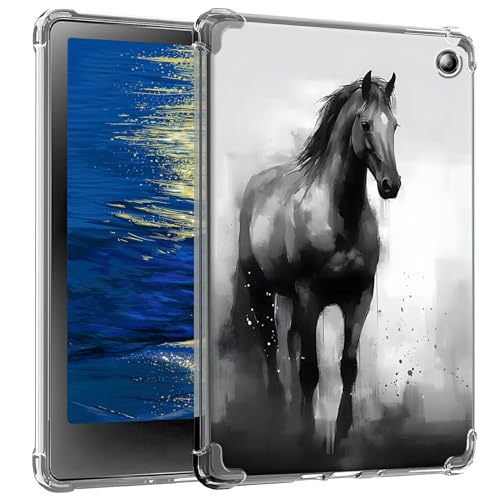 GFRGTFHYT Schutzhülle für Kindle Fire HD 10 Tablet & Fire HD 10 Plus, transparente Schutzhülle (11. Generation, Version 2021), 25,7 cm (10,1 Zoll), schlanke, weiche TPU-Rückseite, transparent, für von GFRGTFHYT