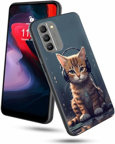 GFRGTFHYT Schutzhülle für Nokia G310 5G, dünn, weich, TPU-Silikon, mit Katze, mit Kopfhörer-Motiv, für Damen, stoßfest, kratzfest, für Nokia G310 GFRGTFHYT Schutzhülle für Nokia G310 5G, dünn, weich, TPU-Silikon, mit Katze, mit Kopfhörer-Motiv, für Damen, stoßfest, kratzfest, für Nokia G310 von GFRGTFHYT