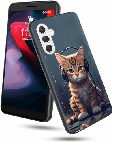GFRGTFHYT Schutzhülle für Samsung Galaxy A26 5G, dünn, weich, Silikon, TPU, mit Katzen-Design mit Kopfhörer-Design, dünn, Gummi, stoßfest, kratzfest, für Samsung A25 5G 2025 GFRGTFHYT Schutzhülle für Samsung Galaxy A26 5G, dünn, weich, Silikon, TPU, mit Katzen-Design mit Kopfhörer-Design, dünn, Gummi, stoßfest, kratzfest, für Samsung A25 5G 2025 von GFRGTFHYT