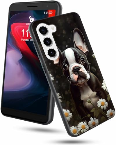 GFRGTFHYT Schutzhülle für Samsung Galaxy S25, 15,7 cm (6,2 Zoll), 2025, dünn, weich, Silikon, TPU, mit Boston Terrier-Hunde-Design, stoßfest, kratzfest, für Samsung S25 5G von GFRGTFHYT