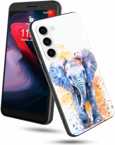 GFRGTFHYT Schutzhülle für Samsung Galaxy S25 Plus, 6,7 Zoll (6,7 Zoll), 2025, schmal, weich, TPU-Silikon, mit niedlichem Elefanten-Design, stoßfest, kratzfest, Schutzhülle für Samsung S25+ Plus 5G von GFRGTFHYT
