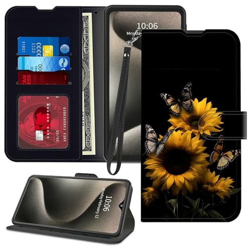 GFRGTFHYT Schutzhülle für TCL 40 XE 5G 16,7 cm (6,6 Zoll) 2023, PU-Leder, Magnetklappe, Ständer, Kartenfächer, Handschlaufe, Handyhülle für TCL 40XE 5G 16,7 cm (6,6 Zoll) 2023 von GFRGTFHYT