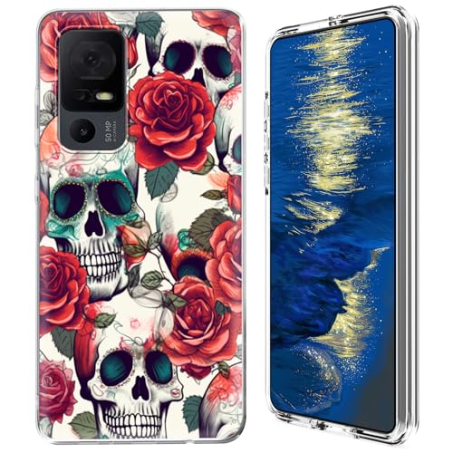 GFRGTFHYT Schutzhülle für TCL 40 XE 5G 2023 (16,7 cm (6,6 Zoll), Hybrid-Hülle, transparent, transparent, weiches Silikon, TPU, harte PC-Schutzhülle für TCL 40XE 5G 2023, 16,7 cm (6,5 Zoll von GFRGTFHYT