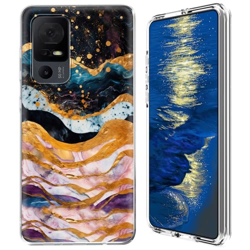 GFRGTFHYT Schutzhülle für TCL 40 XE 5G 2023 (16,7 cm (6,6 Zoll), transparent, Hybrid-Hülle, transparent, weiches Silikon, TPU, harte PC-Schutzhülle für TCL 40XE 5G 2023 (16,7 cm), Art Mountain von GFRGTFHYT