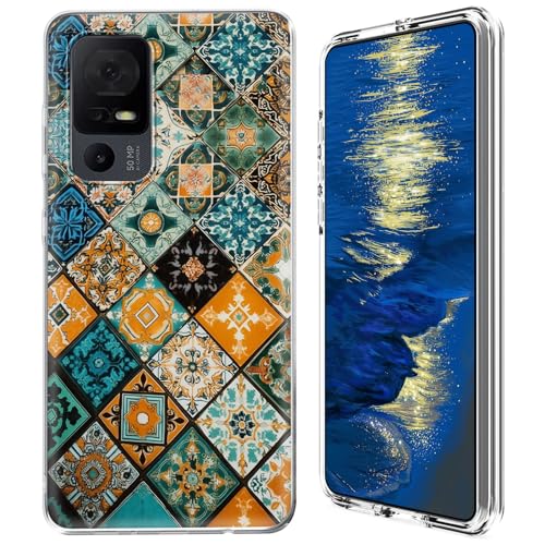 GFRGTFHYT Schutzhülle für TCL 40 XE 5G 2023 (16,7 cm / 6,6 Zoll), transparent, Hybrid-Hülle, transparent, weiches Silikon, TPU, harte Polycarbonat-Schutzhülle für TCL 40XE 5G 2023 (16,7 cm), Art von GFRGTFHYT