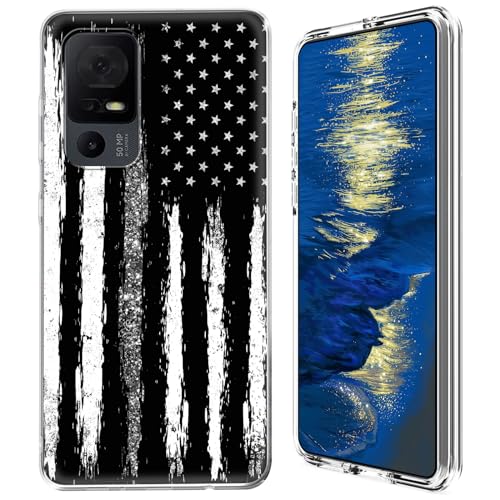 GFRGTFHYT Schutzhülle für TCL 40 XE 5G 2023 (16,7 cm / 6,6 Zoll), transparente Hybrid-Hülle, transparent, weiches Silikon, TPU, harte Polycarbonat-Schutzhülle für TCL 40XE 5G 2023 (16,7 cm von GFRGTFHYT