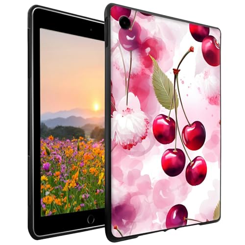 GFRGTFHYT Schutzhülle für iPad 10.2 für iPad 9./8./7. Generation (2021/2020/2019)/Pro 10,5 Zoll Slim Lightweight Soft TPU Silikon Stoßfest Schutzhülle Back Shell Cover Cover Pink Cherry von GFRGTFHYT