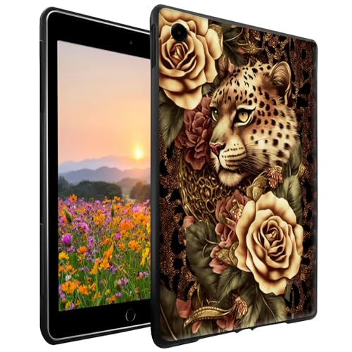 GFRGTFHYT Schutzhülle für iPad 10.2 für iPad 9. / 8. / 7. Generation (2021 / 2020 / 2019) / Pro 10,5 Zoll (26,7 cm), dünn, leicht, weiches TPU-Silikon, stoßfest, Leopardenmuster von GFRGTFHYT
