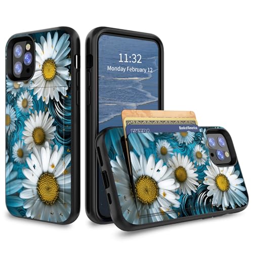 GFRGTFHYT Schutzhülle für iPhone 12 Pro Max mit Kreditkartenfach, Hybrid-Doppelschicht, kleines Gänseblümchen-Design, für Damen und Herren, robuste, stoßfeste Schutzhülle für iPhone 12 Pro Max 6,7 GFRGTFHYT Schutzhülle für iPhone 12 Pro Max mit Kreditkartenfach, Hybrid-Doppelschicht, kleines Gänseblümchen-Design, für Damen und Herren, robuste, stoßfeste Schutzhülle für iPhone 12 Pro Max 6,7 von GFRGTFHYT