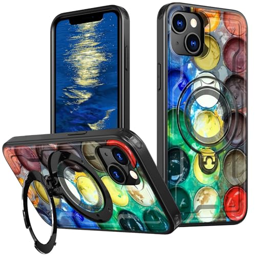 GFRGTFHYT Schutzhülle für iPhone 15 Plus (6,7 Zoll), integrierter Ringhalter, Ständer, Hybrid-Abdeckung für Damen und Herren, strapazierfähig, stoßfest, vollständige Schutzhülle für iPhone 15 Plus von GFRGTFHYT