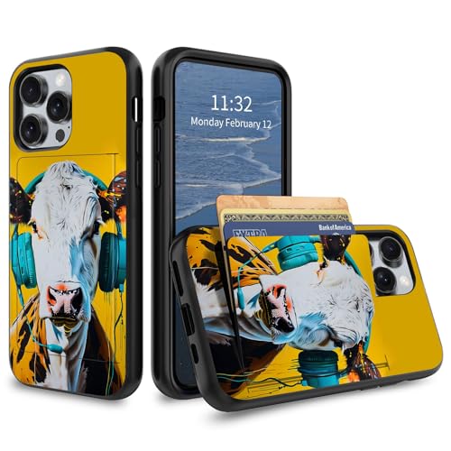 GFRGTFHYT Schutzhülle für iPhone 16 Pro, Brieftaschen-Schutzhülle für Damen und Herren, Kreditkartenhalter, Hybrid, zweilagig, weiches TPU, hartes Polycarbonat, strapazierfähig, stoßfest, Schutzhülle GFRGTFHYT Schutzhülle für iPhone 16 Pro, Brieftaschen-Schutzhülle für Damen und Herren, Kreditkartenhalter, Hybrid, zweilagig, weiches TPU, hartes Polycarbonat, strapazierfähig, stoßfest, Schutzhülle von GFRGTFHYT