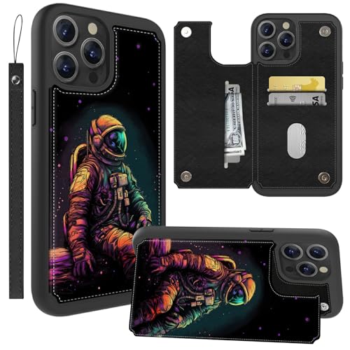 GFRGTFHYT Schutzhülle für iPhone 16 Pro Max mit Kartenfächern, Handgelenkschlaufe, PU-Leder, Magnetverschluss, Ständer, Klappabdeckung, stoßfest, Schutzhülle für iPhone 16 Pro Max 17,5 cm (6,9 Zoll GFRGTFHYT Schutzhülle für iPhone 16 Pro Max mit Kartenfächern, Handgelenkschlaufe, PU-Leder, Magnetverschluss, Ständer, Klappabdeckung, stoßfest, Schutzhülle für iPhone 16 Pro Max 17,5 cm (6,9 Zoll von GFRGTFHYT