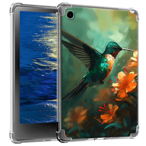 GFRGTFHYT Transparente Schutzhülle für Samsung Galaxy Tab A9 Plus 27,9 cm (11 Zoll) 2023, schlank, leicht, weich, TPU, transparent, Silikon, stoßfest, für Tab A9+ Tablet [SM-X210/X216/X218], Blumen von GFRGTFHYT
