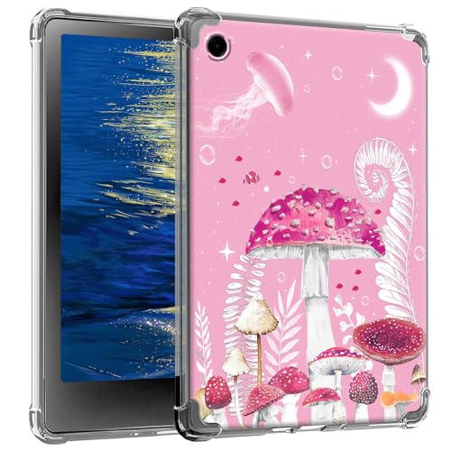 GFRGTFHYT Transparente Schutzhülle für Samsung Galaxy Tab A9 Plus 27,9 cm (11 Zoll) 2023, schlank, leicht, weich, TPU, transparent, Silikon, stoßfest, für Tab A9+ Tablet [SM-X210/X216/X218], Pink von GFRGTFHYT