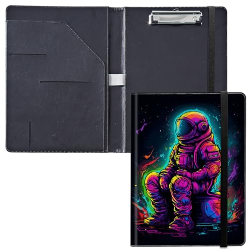 Klemmbrett für Padfolio, mit Visitenkartenhalter, Aufbewahrung, Klemmbrett mit Abdeckung für Rechtsblockhalter, Briefgröße, A4, Schreibblock für Schule, Büro, Klemmbretter, Aquarell, Space Mans Klemmbrett für Padfolio, mit Visitenkartenhalter, Aufbewahrung, Klemmbrett mit Abdeckung für Rechtsblockhalter, Briefgröße, A4, Schreibblock für Schule, Büro, Klemmbretter, Aquarell, Space Mans von GFRGTFHYT