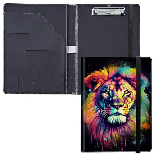Klemmbrett für Padfolio, mit Visitenkartenhalter, Aufbewahrung, Klemmbrett mit Abdeckung für Rechtsblockhalter, Briefgröße, A4, Schreibblock für Schule, Büro, Klemmbretter, Kunst, Aquarell-Löwen Klemmbrett für Padfolio, mit Visitenkartenhalter, Aufbewahrung, Klemmbrett mit Abdeckung für Rechtsblockhalter, Briefgröße, A4, Schreibblock für Schule, Büro, Klemmbretter, Kunst, Aquarell-Löwen von GFRGTFHYT