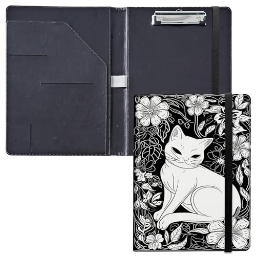 Klemmbrett für Padfolio, mit Visitenkartenhalter, Aufbewahrung, Klemmbrett mit Abdeckung für Rechtsblockhalter, Briefgröße, A4, Schreibblock für Schule, Büro, Konferenz-Klemmbretter, Kunst, weiße Klemmbrett für Padfolio, mit Visitenkartenhalter, Aufbewahrung, Klemmbrett mit Abdeckung für Rechtsblockhalter, Briefgröße, A4, Schreibblock für Schule, Büro, Konferenz-Klemmbretter, Kunst, weiße von GFRGTFHYT