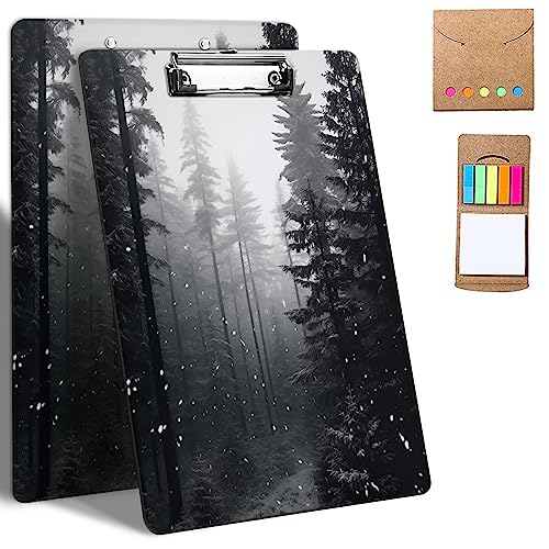 Kunststoff-Klemmbretter, 9 x 12,5 cm Klemmbretter mit flachem Profil-Clip, niedliches Klemmbrett, A4, Briefgröße für Klassenzimmer, Büro, Studenten, Frauen, Kinder, mit Notizen, Wald Kunststoff-Klemmbretter, 9 x 12,5 cm Klemmbretter mit flachem Profil-Clip, niedliches Klemmbrett, A4, Briefgröße für Klassenzimmer, Büro, Studenten, Frauen, Kinder, mit Notizen, Wald von GFRGTFHYT