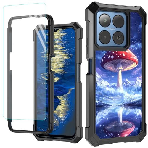 Schutzhülle für Boost Summit 5G, mit Displayschutz aus gehärtetem Glas, Pilz-Design, Hybrid-Doppelschicht, strapazierfähiges, weiches TPU, hartes Polycarbonat, stoßfeste Schutzhülle für Boost Mobile Schutzhülle für Boost Summit 5G, mit Displayschutz aus gehärtetem Glas, Pilz-Design, Hybrid-Doppelschicht, strapazierfähiges, weiches TPU, hartes Polycarbonat, stoßfeste Schutzhülle für Boost Mobile von GFRGTFHYT