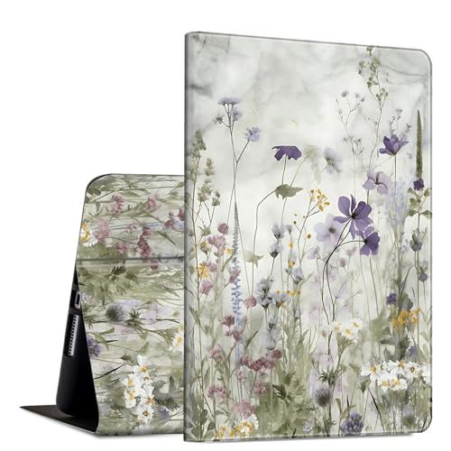Schutzhülle für Galaxy Tab A7 Lite 8,7 Zoll 2021 (SM-T220 / T225 / T227) PU-Leder, schlankes Folio, leicht, Multi-Winkel-Sichtständer, Smart-Cover für Samsung Galaxy Tab A7 Lite 2021, Wildblume von GFRGTFHYT